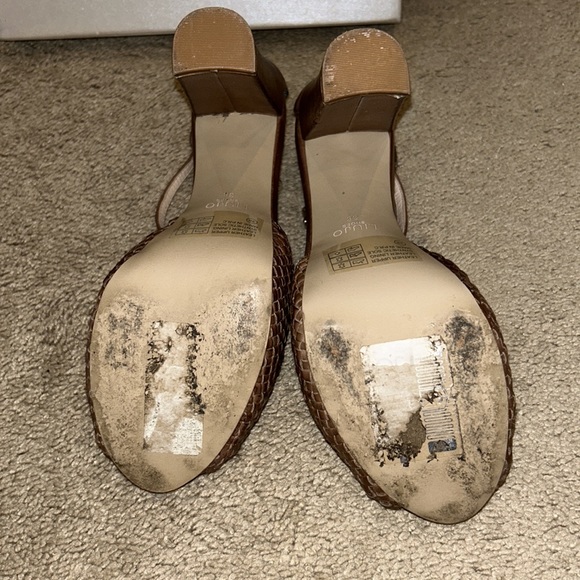 LIU-JO Italian Brown Woven Leather Platform sandal size 38 - Picture 5 of 8